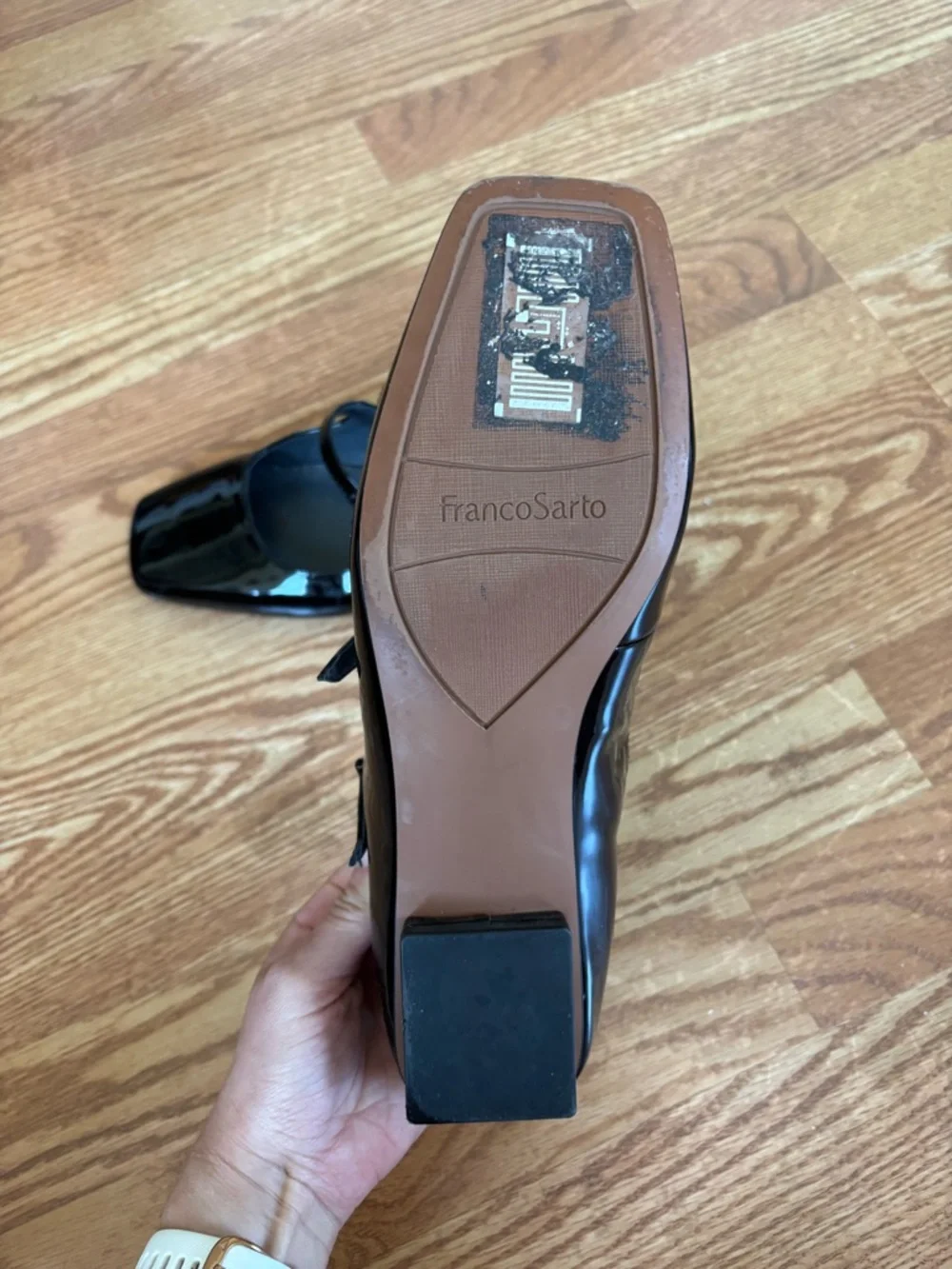 Franco Sarto Patent Leather Mary Jane Shoes Size 9 Ballet Flats Preppy Chic